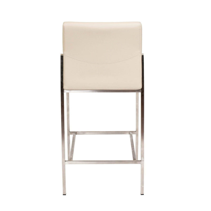 Furnishings' Mate BS 030-TA-SS Angle Counter Stool In Taupe PU On Standard Stainless Steel Frame IMAGE 4