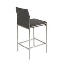  Furnishings' Mate BS 030-GR-SS Angle Counter Stool In Grey PU On Standard Stainless Steel Frame IMAGE 3