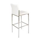  Furnishings' Mate BS 030A-WH-SS Angle Bar Stool In White PU On Standard Stainless Steel Frame IMAGE 3