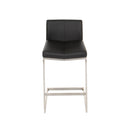  Furnishings' Mate BS 019-BL-SS Cee Counter Stool In Black PU On Stainless Steel Frame IMAGE 2