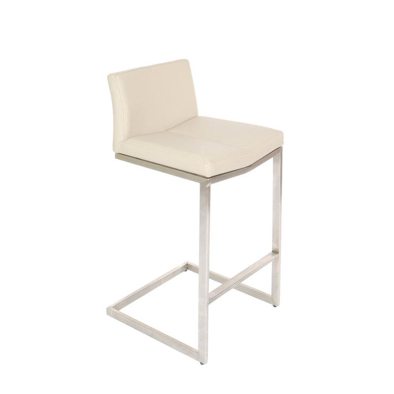 Furnishings' Mate BS 019-TA-SS Cee Counter Stool In Taupe PU On Stainless Steel Frame IMAGE 1