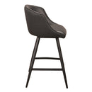 Furnishings' Mate CS 6405-BL-MB Celine Counter Stool In Black PU/Weave On Matte Black Frame IMAGE 3