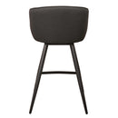 Furnishings' Mate CS 6405-BL-MB Celine Counter Stool In Black PU/Weave On Matte Black Frame IMAGE 4