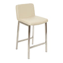 Furnishings' Mate BS 213-TA-SS Corey Counter Stool In Taupe PU On Brushed Stainless Steel Frame IMAGE 1