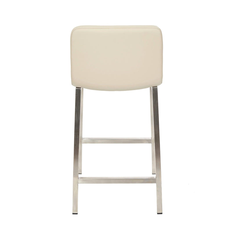 Furnishings' Mate BS 213-TA-SS Corey Counter Stool In Taupe PU On Brushed Stainless Steel Frame IMAGE 4