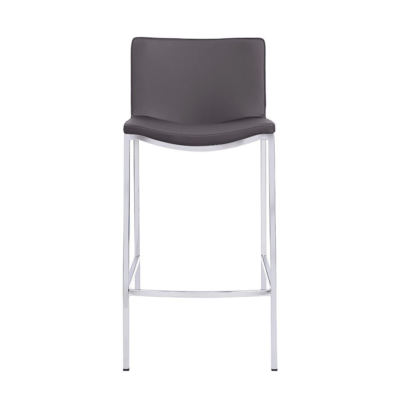 Furnishings' Mate CS 401-GR-CHR Dominic Counter Stool In Grey PU On Standard Chrome Plated Frame IMAGE 2