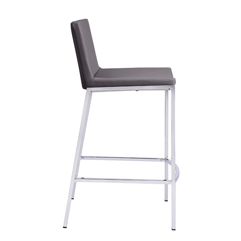 Furnishings' Mate CS 401-GR-CHR Dominic Counter Stool In Grey PU On Standard Chrome Plated Frame IMAGE 3