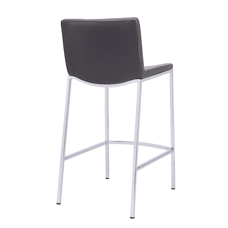 Furnishings' Mate CS 401-GR-CHR Dominic Counter Stool In Grey PU On Standard Chrome Plated Frame IMAGE 4