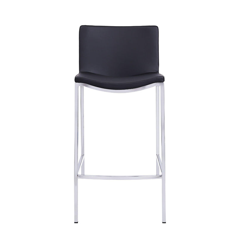 Furnishings' Mate CS 401-BL-CHR Dominic Counter Stool In Black PU On Standard Chrome Plated Frame IMAGE 2