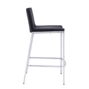  Furnishings' Mate CS 401-BL-CHR Dominic Counter Stool In Black PU On Standard Chrome Plated Frame IMAGE 3