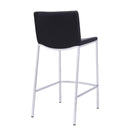  Furnishings' Mate CS 401-BL-CHR Dominic Counter Stool In Black PU On Standard Chrome Plated Frame IMAGE 4