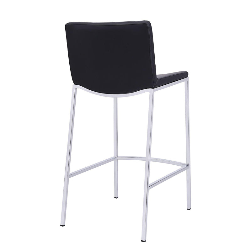 Furnishings' Mate CS 401-BL-CHR Dominic Counter Stool In Black PU On Standard Chrome Plated Frame IMAGE 4