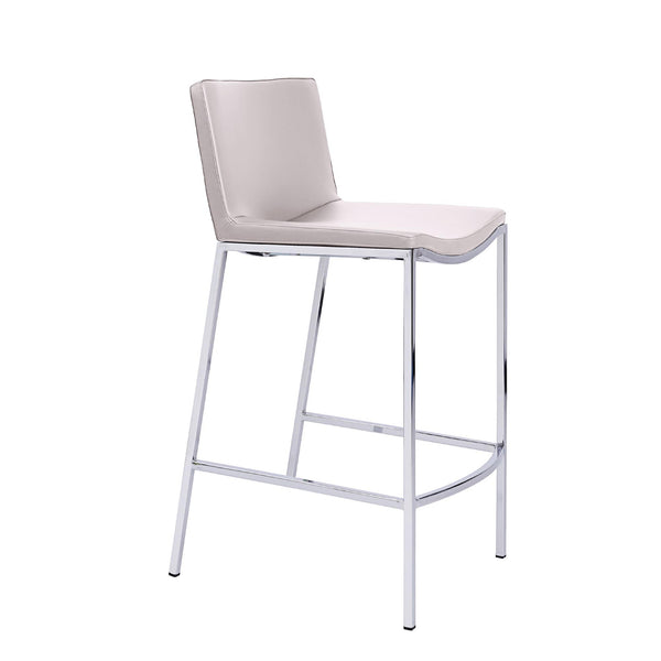 Furnishings' Mate CS 401-OM-CHR Dominic Counter Stool In Oatmeal PU On Standard Chrome Plated Frame IMAGE 1