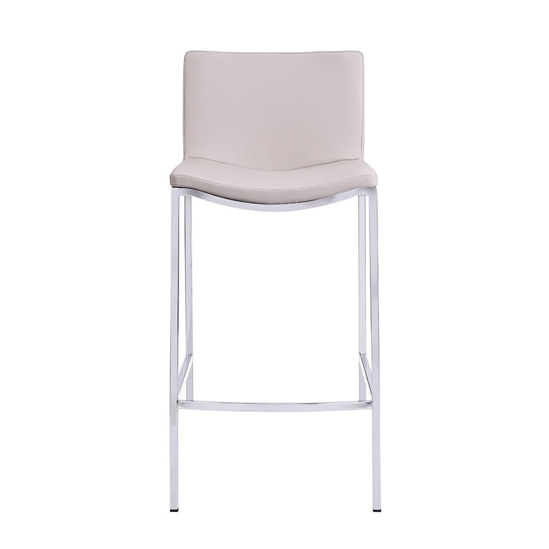 Furnishings' Mate CS 401-OM-CHR Dominic Counter Stool In Oatmeal PU On Standard Chrome Plated Frame IMAGE 2