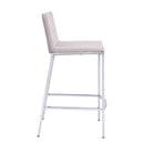  Furnishings' Mate CS 401-OM-CHR Dominic Counter Stool In Oatmeal PU On Standard Chrome Plated Frame IMAGE 3