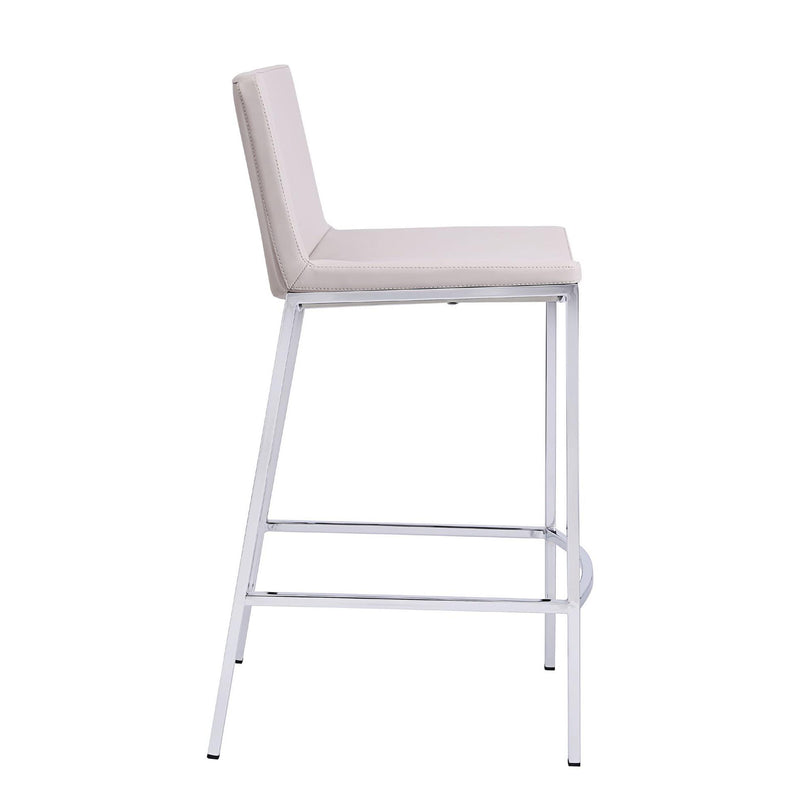 Furnishings' Mate CS 401-OM-CHR Dominic Counter Stool In Oatmeal PU On Standard Chrome Plated Frame IMAGE 3