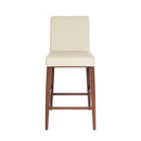  Furnishings' Mate CS 280-CRM-BW Erika Counter Stool In Cream PU On Black Walnut Base IMAGE 2