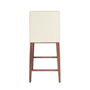  Furnishings' Mate CS 280-CRM-BW Erika Counter Stool In Cream PU On Black Walnut Base IMAGE 4