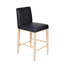  Furnishings' Mate CS 280-BL-WO Erika Counter Stool In Black PU On White Oak Base IMAGE 1
