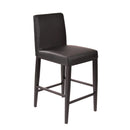  Furnishings' Mate BS 280A-BL-MB Erika Bar Stool In Black PU On Matte Black Base IMAGE 1