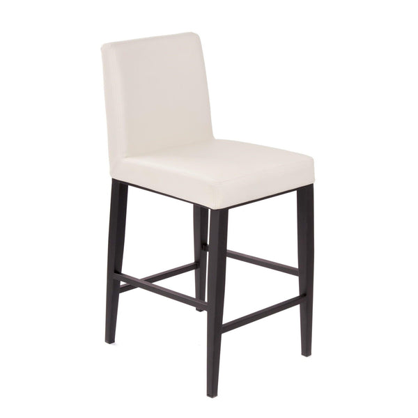 Furnishings' Mate BS 280A-CRM-MB Erika Bar Stool In Cream PU On Matte Black Base IMAGE 1