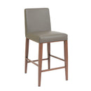  Furnishings' Mate BS 280A-GR-BW Erika Bar Stool In Grey PU On Black Walnut Base IMAGE 1