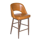  Furnishings' Mate CS T11-TN-BW Henrick Counter Stool In Tan PU On Black Walnut Base IMAGE 1
