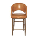  Furnishings' Mate CS T11-TN-BW Henrick Counter Stool In Tan PU On Black Walnut Base IMAGE 2