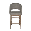  Furnishings' Mate CS T11-SL-BW Henrick Counter Stool In Slate Fabric On Black Walnut Base IMAGE 2