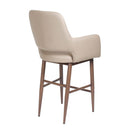  Furnishings' Mate CS T16-LT-BW Isaac Counter Stool In Lite Taupe PU On Black Walnut Base IMAGE 3