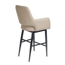  Furnishings' Mate CS T16-LT-MB Isaac Counter Stool In Lite Taupe PU On Matte Black Base IMAGE 3