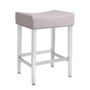  Furnishings' Mate CS 402-OM-CHR Jack Stool In Oatmeal PU On Chrome Plated Base IMAGE 1
