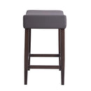  Furnishings' Mate CS 402-GR-BW Jack Stool In Grey PU On Black Walnut Base IMAGE 4
