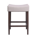  Furnishings' Mate CS 402-OM-BW Jack Stool In Oatmeal PU On Black Walnut Base IMAGE 2