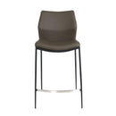 Furnishings' Mate CS 034-GR-MB Ka Counter Stool In Grey PU On Standard Matte Black Frame IMAGE 2
