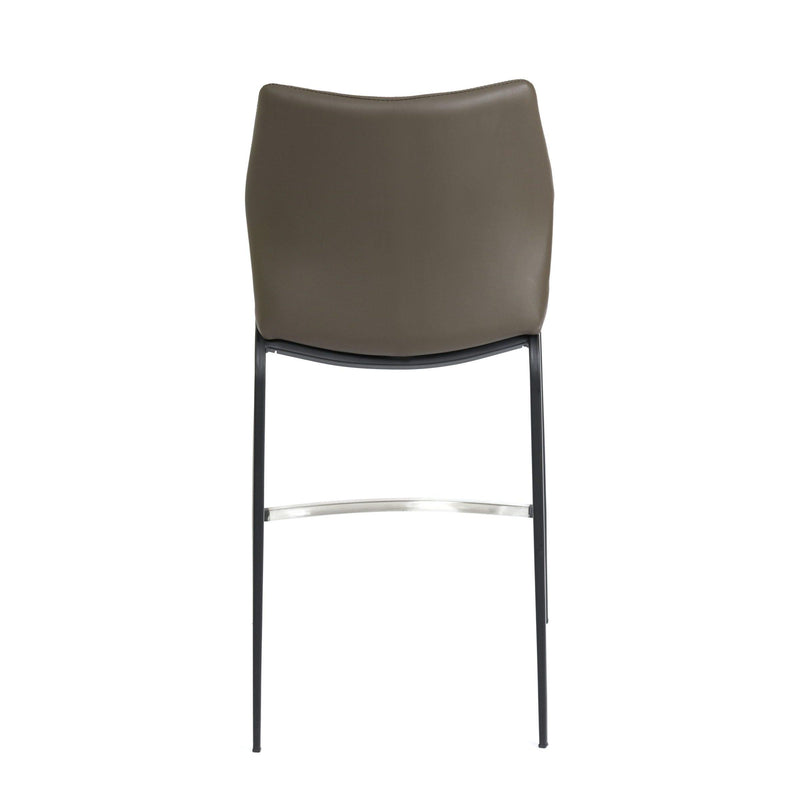 Furnishings' Mate CS 034-GR-MB Ka Counter Stool In Grey PU On Standard Matte Black Frame IMAGE 4