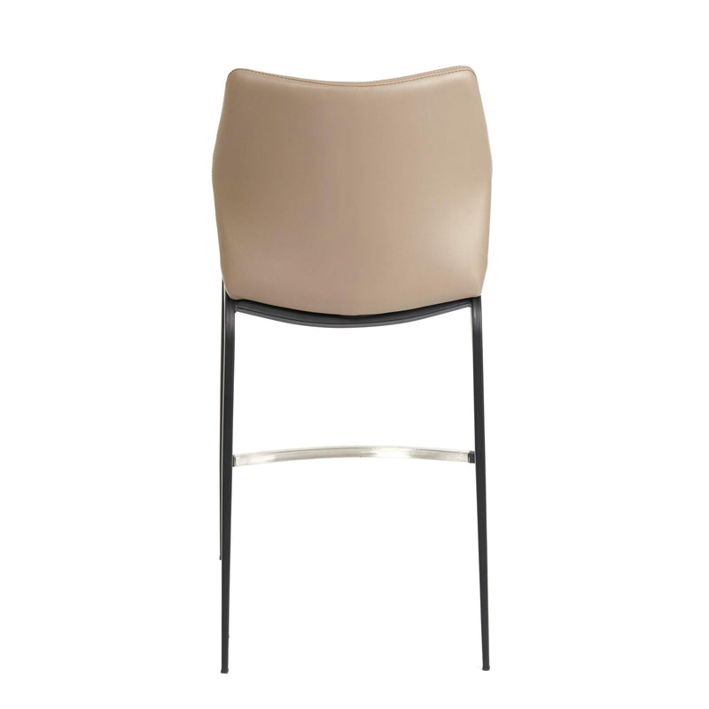 Furnishings' Mate CS 034-LT-MB Ka Counter Stool In Lite Taupe PU On Standard Matte Black Frame IMAGE 4