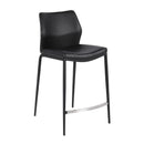 Furnishings' Mate CS 034-BL-MB Ka Counter Stool In Black PU On Standard Matte Black Frame IMAGE 1