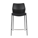  Furnishings' Mate CS 034-BL-MB Ka Counter Stool In Black PU On Standard Matte Black Frame IMAGE 2