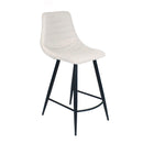  Furnishings' Mate BS 253-DF-MB Lee Counter Stool In Dove Fabric On Standard Matte Black Frame IMAGE 1