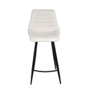  Furnishings' Mate BS 253-DF-MB Lee Counter Stool In Dove Fabric On Standard Matte Black Frame IMAGE 2