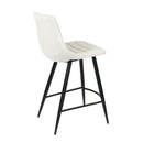  Furnishings' Mate BS 253-DF-MB Lee Counter Stool In Dove Fabric On Standard Matte Black Frame IMAGE 3