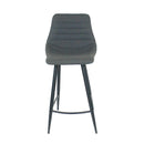  Furnishings' Mate BS 253-GF-MB Lee Counter Stool In Graphite Fabric On Standard Matte Black Frame IMAGE 2