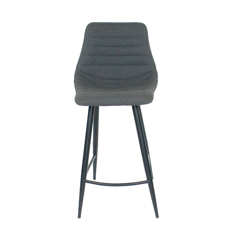 Furnishings' Mate BS 253-GF-MB Lee Counter Stool In Graphite Fabric On Standard Matte Black Frame IMAGE 2