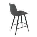  Furnishings' Mate BS 253-GF-MB Lee Counter Stool In Graphite Fabric On Standard Matte Black Frame IMAGE 3