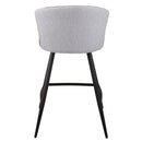 Furnishings' Mate CS 6426-BL-MB Leonard Stool In Black PU W/ Pebbles Fab, On Matte Black Frame IMAGE 4