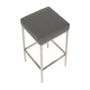  Furnishings' Mate BS 038-GR-SS Lloyd Counter Stool In Grey PU On Brushed Stainless Steel Frame IMAGE 3
