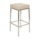  Furnishings' Mate BS 038-TA-SS Lloyd Counter Stool In Taupe PU On Brushed Stainless Steel Frame IMAGE 1