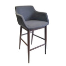  Furnishings' Mate CS 345-GF-BW Owen Counter Stool In Graphite Fabric On Black Walnut Base IMAGE 1