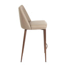  Furnishings' Mate CS 8004-LT-BW Phil Counter Stool In Lite Taupe PU On Black Walnut Frame IMAGE 3